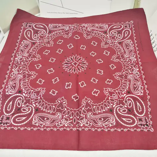 New Fashion Hip Hop 100% Cotton Bandana Square Scarf 55cm*55cm Black Red Paisley Headband Printed For Women/Men/Boys/Girls - Image 69