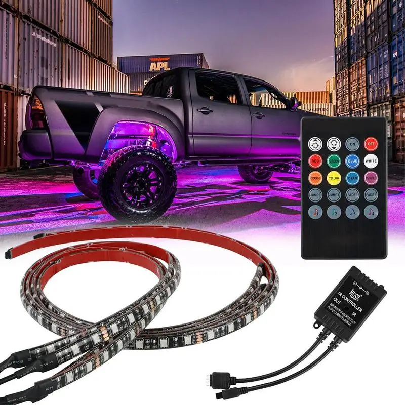 90*120/60*90 Водонепроницаемый светодиодный светильник, автомобильный голосовой контроль, светодиодный, атмосферная лампа, украшение для шасси автомобиля, автомобильные аксессуары