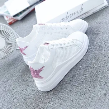 

LIAOCHI 2019 Hot Sale Women Sneakers Fashion Lightweight Mesh Flat Spring Summer Female Vulcanize Shoes