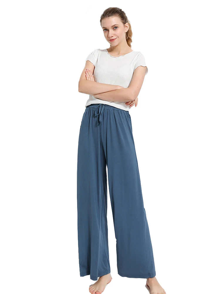 2024 New High Waist Drape Modal Loose Large Size Thin Wide-leg Pants Women's Summer All-match Trousers Casual Straight-leg