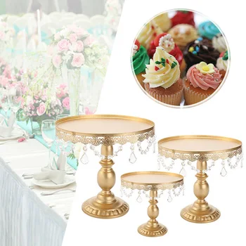 

Round Metal Cake Holder Cake Stand Cupcake Dessert Display for Tea Party Wedding MU8669