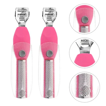 

2Pcs Stainless Steel Foot Dead Skin Remover Exfoliator Double-end Foot Callus Removal Cutter Hard Skin Scraper Trimmer Peeling P