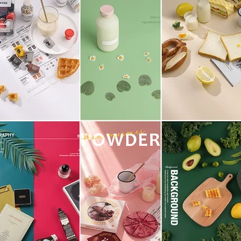 모란디 컬러 매트 PVC 사진 배경 보드, 사진 스튜디오 배경, 음식 쥬얼리 촬영 소품, 13