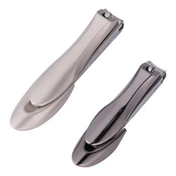 

2PCS Stainless Steel Nail Clipper Splash Proof Nail Cutter Secondary Open Nail Trimming Forceps for Home Use (Silver Large Size+