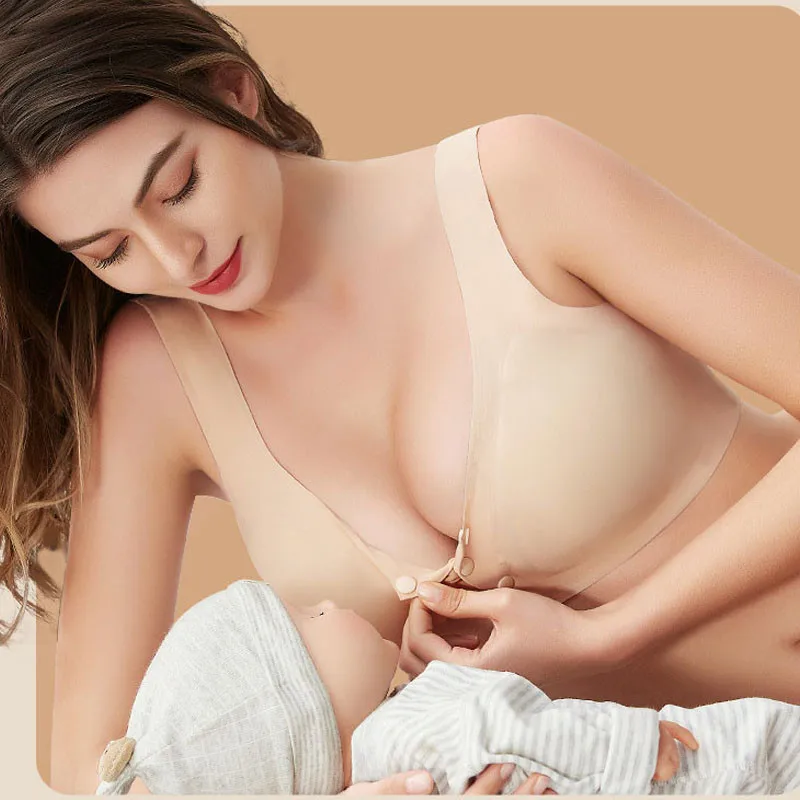 M-4XL Nursing Bra Maternity Pregnancy Breast Feeding Bras For Women BraMaternity Panties Underwear Panties Set Sports Nursin