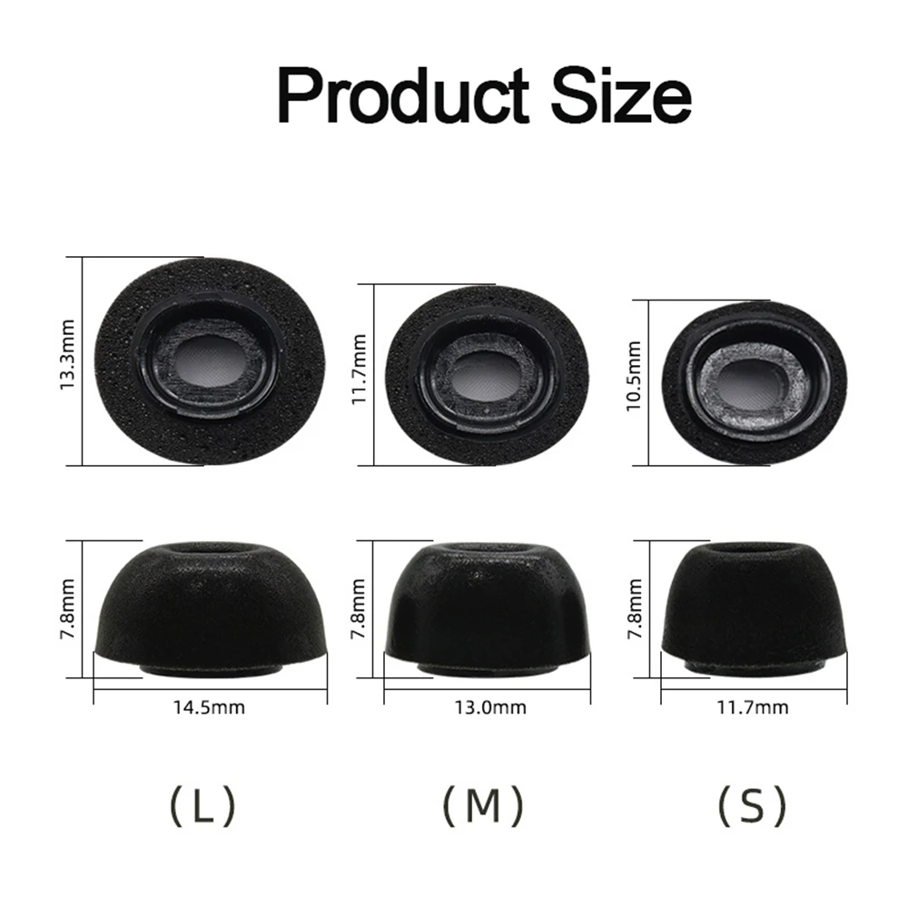 Noise Isolate Premium Memory Foam Tips for AirPods Pro,No Silicone Eartips Pain,Anti-Slip Earplugs,Fit in Charging Case