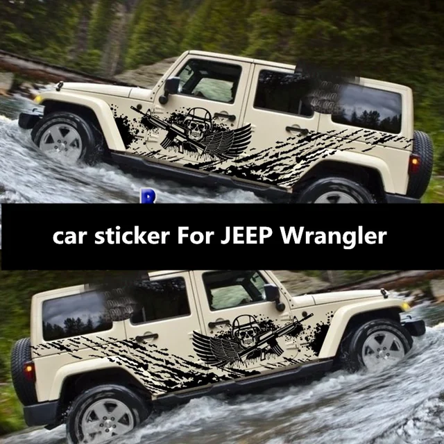 car sticker For JEEP Wrangler Body Exterior Decoration Modified Sticker  Dedicated Lahua Color Strip Film _ - AliExpress Mobile