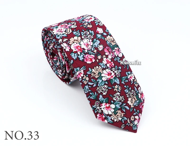 Neue 100% Baumwolle Floral Herren Krawatte Schöne Blume Schmale Dünne 6CM Krawatte Für Hochzeit Party Casual Herren Anzüge druck Hals Krawatten – Detail 36