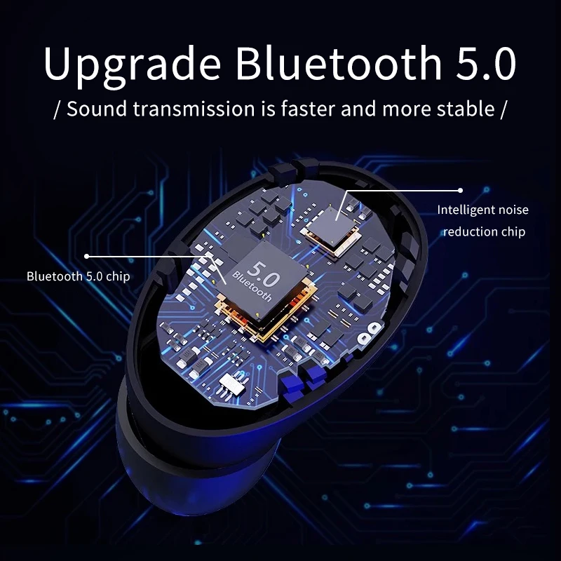 TWS G16 Bluetooth наушники 5 0 с сенсорным управлением и светодиодным цифровым дисплеем