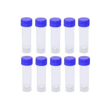 

10 PCS Practical Plastic Specimen Cup Urine Container 25-30ml without Label Laboratory Medical Use