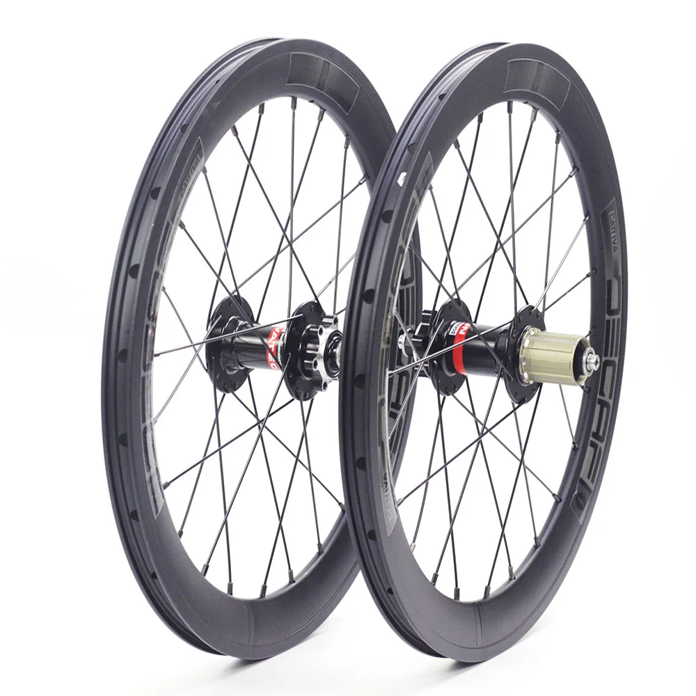 Decaf 2" 406 Алюминиевый мини Velo вилсет под дисковый тормоз 40 мм ширина 100 мм 135 мм 8-10 скоростей складной велосипед Minivelo колеса обод - Цвет: novatec 8-11s