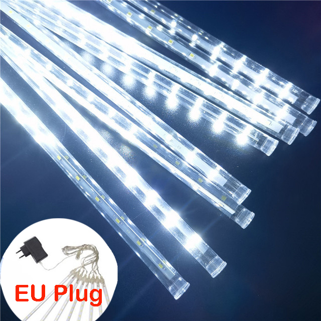 Meteor Shower Rain Lights Falling Lights Waterproof Garden Light 8 Tubes 144 Leds Christmas Wedding Holiday Decorations