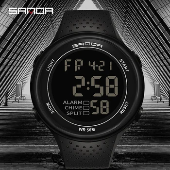 

SANDA Outdoor Fashion Luminous Sports Electronic Watch Multi-function Personalized Men's Watches Waterproof Watch Montre homme
