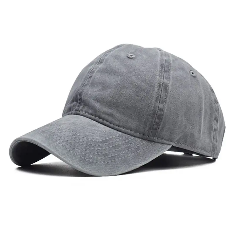 Washed Cotton Pure Color Board Kids Baseball Cap Children Hip Hop Boys Girls Hat
