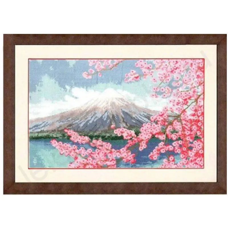 

Cherry blossoms-Mount Fuji patterns Counted Cross Stitch 11CT 14CT 18CT DIY Chinese Cross Stitch Kits Embroidery Needlework Sets