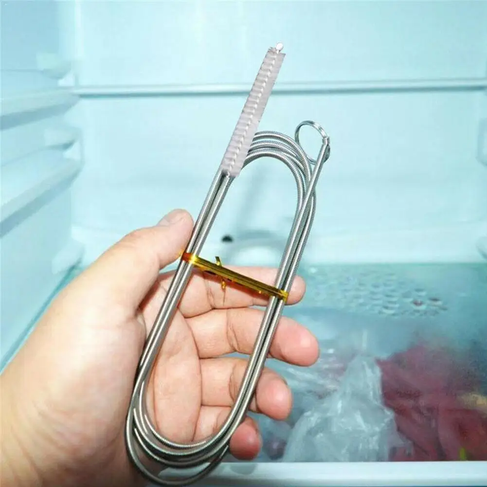 

90cm Drain Snake Spring Refrigerator Freezer Compartment Pipe Hole Spring Tool Drainage Snake Water Ho Drain Drain Dredging N1U6