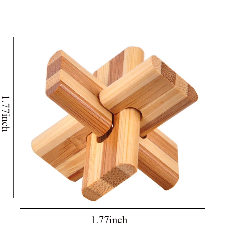 Compact Lu Ban Wooden Brain Teaser Puzzle - Educational Montessori Toy