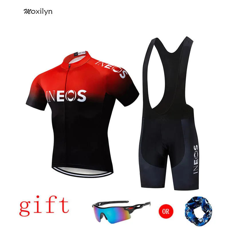 New INEOS Team Summer Cycling Jersey Set Breathable Team Racing Sport Bicycle Jersey Men Cycling Clothing Short Bike Jersey