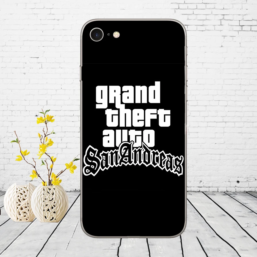 33DD Grand Theft Auto GTA V Soft Silicone Cover Case for iphone 5 5s se 6 6s 8 plus 7 7 Plus X XS SR MAX case iphone 8 leather case More Apple Devices