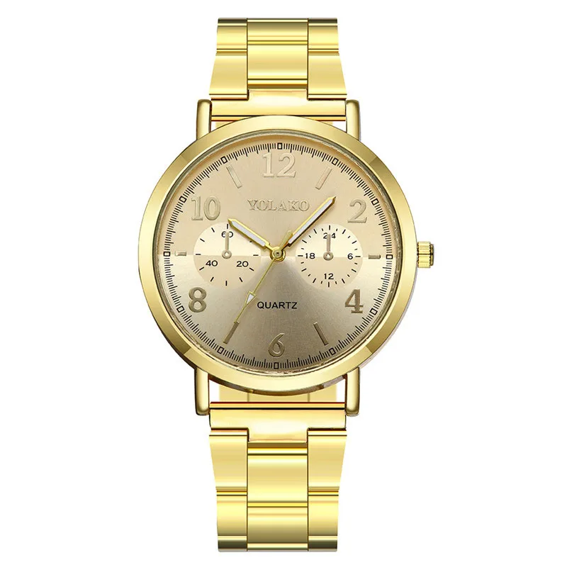 WJ-8894 Модные женские наручные часы с браслетом, минималистичные Роскошные Кварцевые наручные часы для женщин, Подарочные часы, часы kol saati - Цвет: Gold