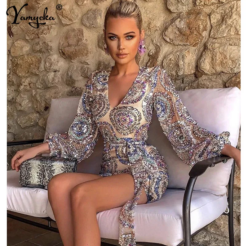 Женское винтажное вечернее платье элегантное облегающее с рукавами фонариками