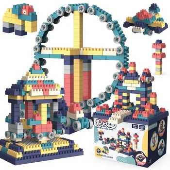

New Colorful Big Size Building Block Park DIY Car Plane Number Letters Block Toy For Baby Early Educational Enlighten Toy Gift