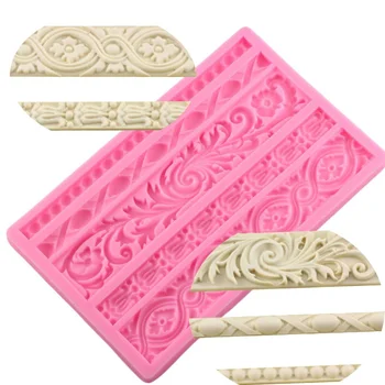 

DIY Baroque Relief Border Cake Mold Silicone Cake Decorating Fondant Tools Chocolate Candy Mold HY99