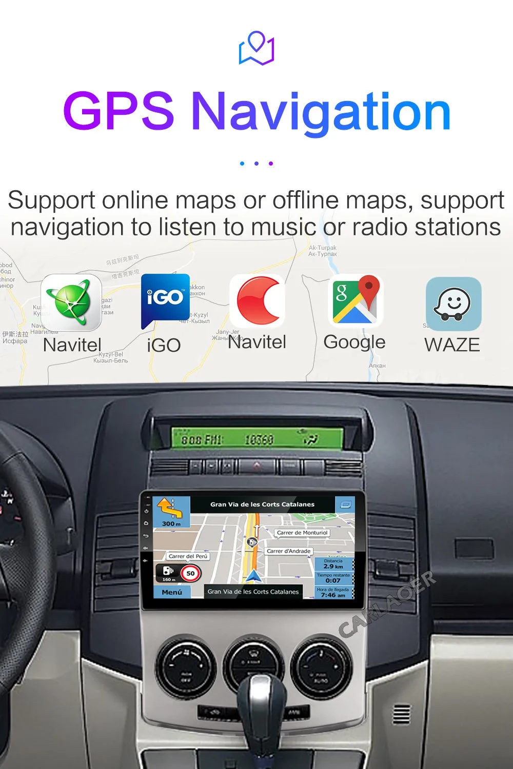 2 Din Автомобильный мультимедийный плеер для Android для Mazda 5 2005 2006 2007 2008 2009 2010 9 дюймов Оперативная память 2 Гб оперативной памяти, 32G 2Din Радио Аудио gps Navi WI-FI