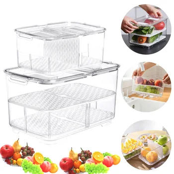

Refrigerator Food Storage Containers With Lids Kitchen Transparent Storage Box Food Containers Refrigerator Storage Boxes