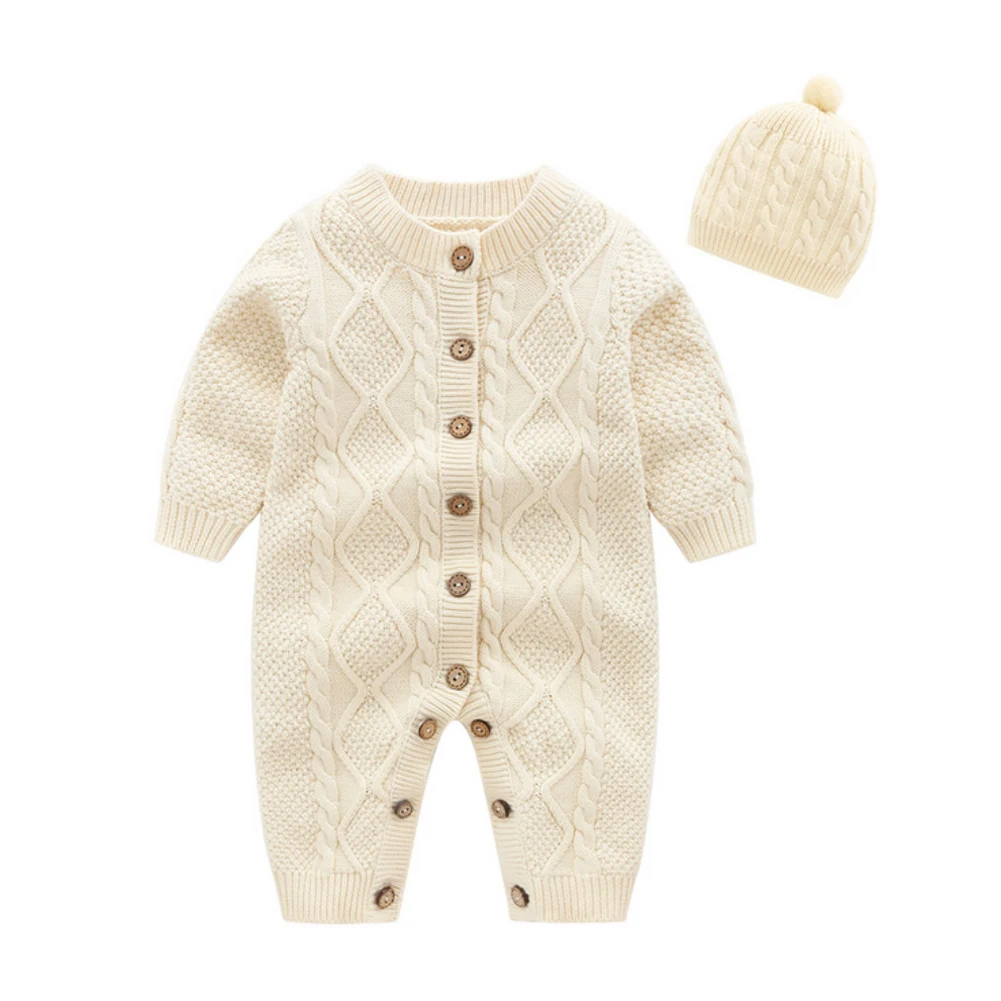 UK/зимняя одежда из 2 предметов трикотажный комбинезон с длинными рукавами для новорожденных девочек и мальчиков, одежда для детей от 0 до 18 месяцев
