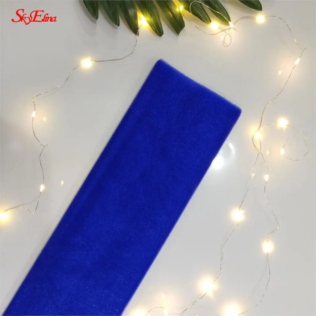 royal blue 5/10 м Тюлевая пряжа с кристаллами, рулон, органза, марлевые элементы, ткань для девочек, платье-пачка для вечеринки, дня рождения, платье своими руками, свадебные украшения, 5Z - Цвет: royal blue