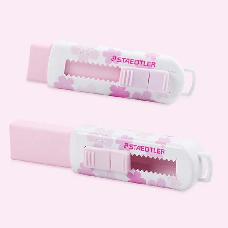 Pencil Eraser 1pcs STAEDTLER Retractable Pushable Rubber 525 Cherry Blossom Limited Drawing Sketch Design