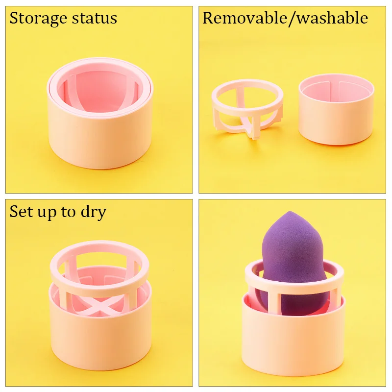 1pcs makeup sponge puff storage stand removable washable Empty Cosmetic Puff Holder Stand Drying Storage Box