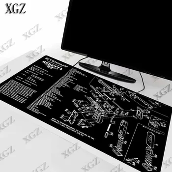 

XGZ Gun Part MousePad Large Locking Edge Speed Game Gamer Gaming Mouse Pad Table Desk Mat for CSGO Dota 2 Laptop Notebook