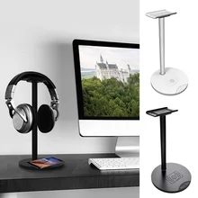 Besegad наушники гарнитура наушники вешалка держатель стойка w/QI Беспроводное зарядное устройство Коврик для samsung S8 Plus S7 S6 Edge Note 5