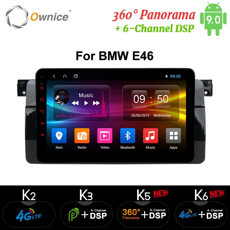 Ownice K3 K5 K6 Octa Core 4G LTE DSP Android 9 0 автомобильный dvd для bmw E46 M3 GPS навигация canbus Радио RDS obd