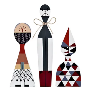 

Fashion Modern Abstract Wooden Crafts Decor Kids Gift Baby Toys Home Decorative Simple Art Model 3 Pieces People Figurines M4654