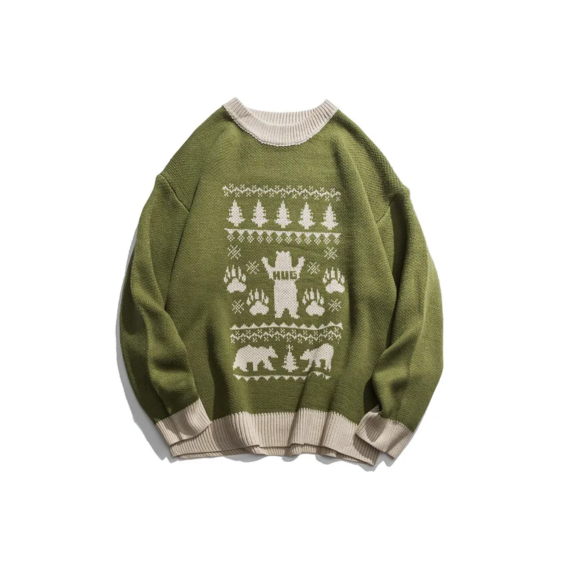 Una Reta, Рождественский свитер, Зимний пуловер с длинным рукавом, трикотажный мужской свитер, Свободный Мужской милый свитер