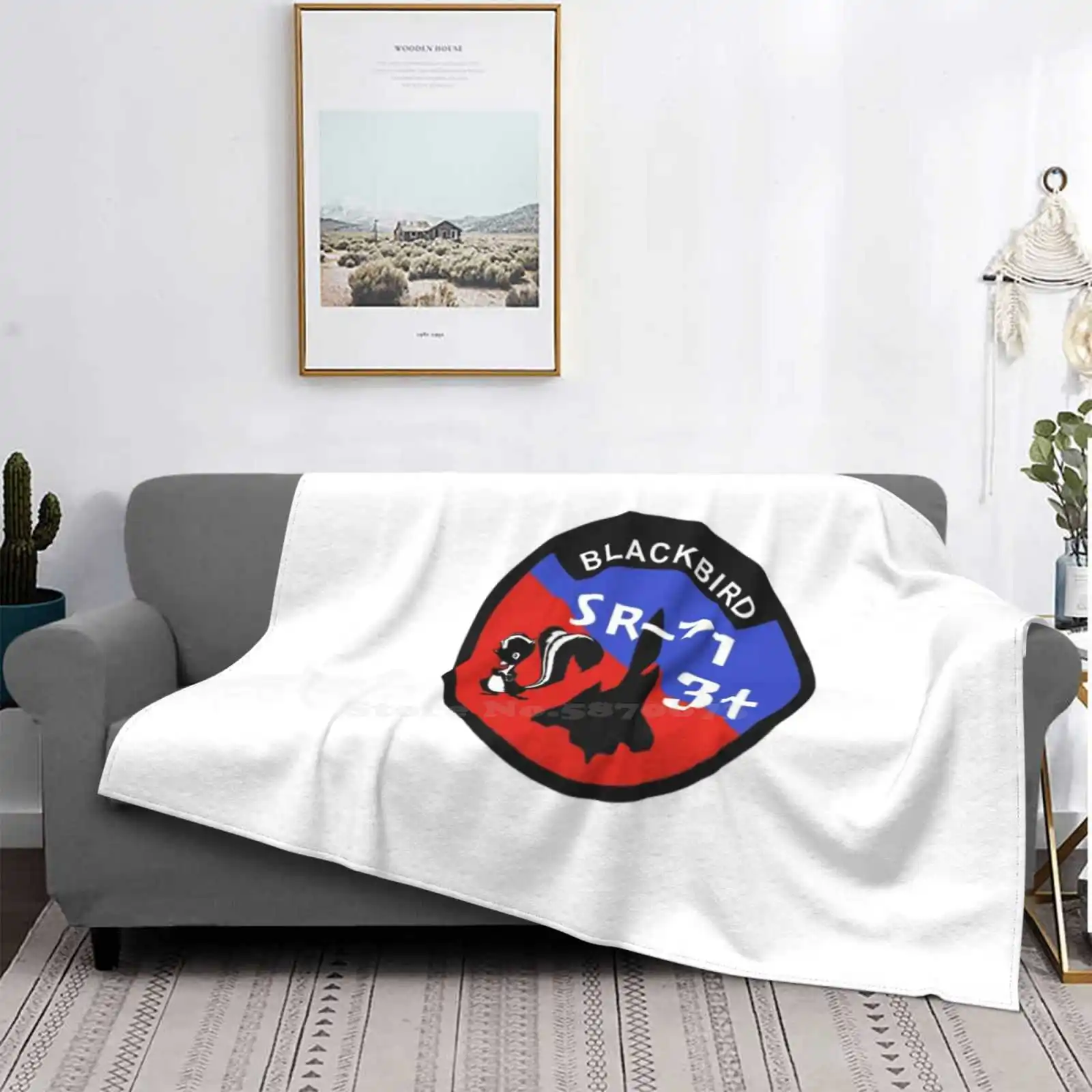 Round Sr 71 Habu Commemorative Insignia Trend Style Funny Fashion Soft Throw Coperta Sr 71 Blackbird Insignia 3 Commemorativa