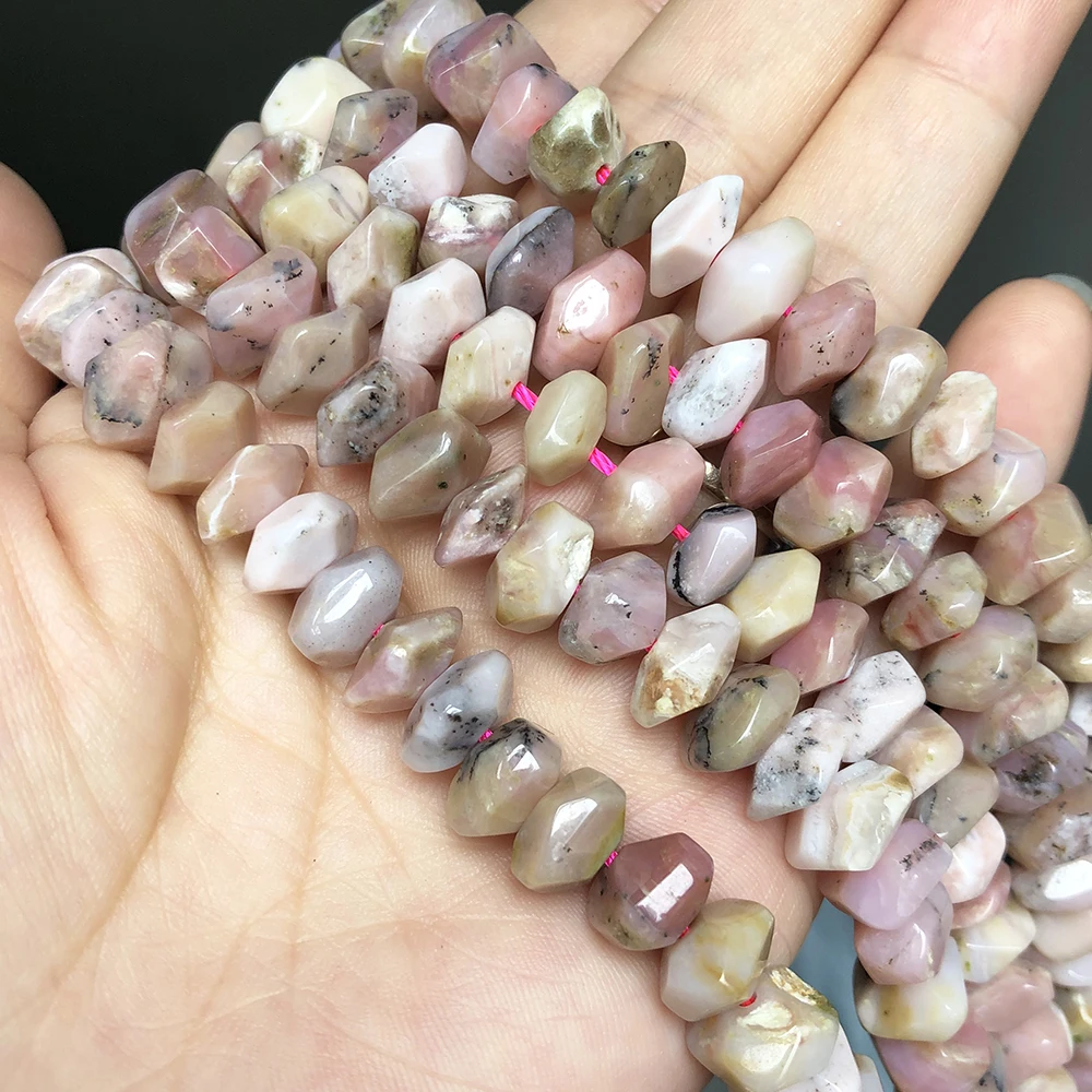 Natural Rhombus Rhodonite Stone Irregular Loose Spacer Beads For Jewelry Making DIY Women Bracelet Accessories 6x11mm 7.5.Inches | Украшения