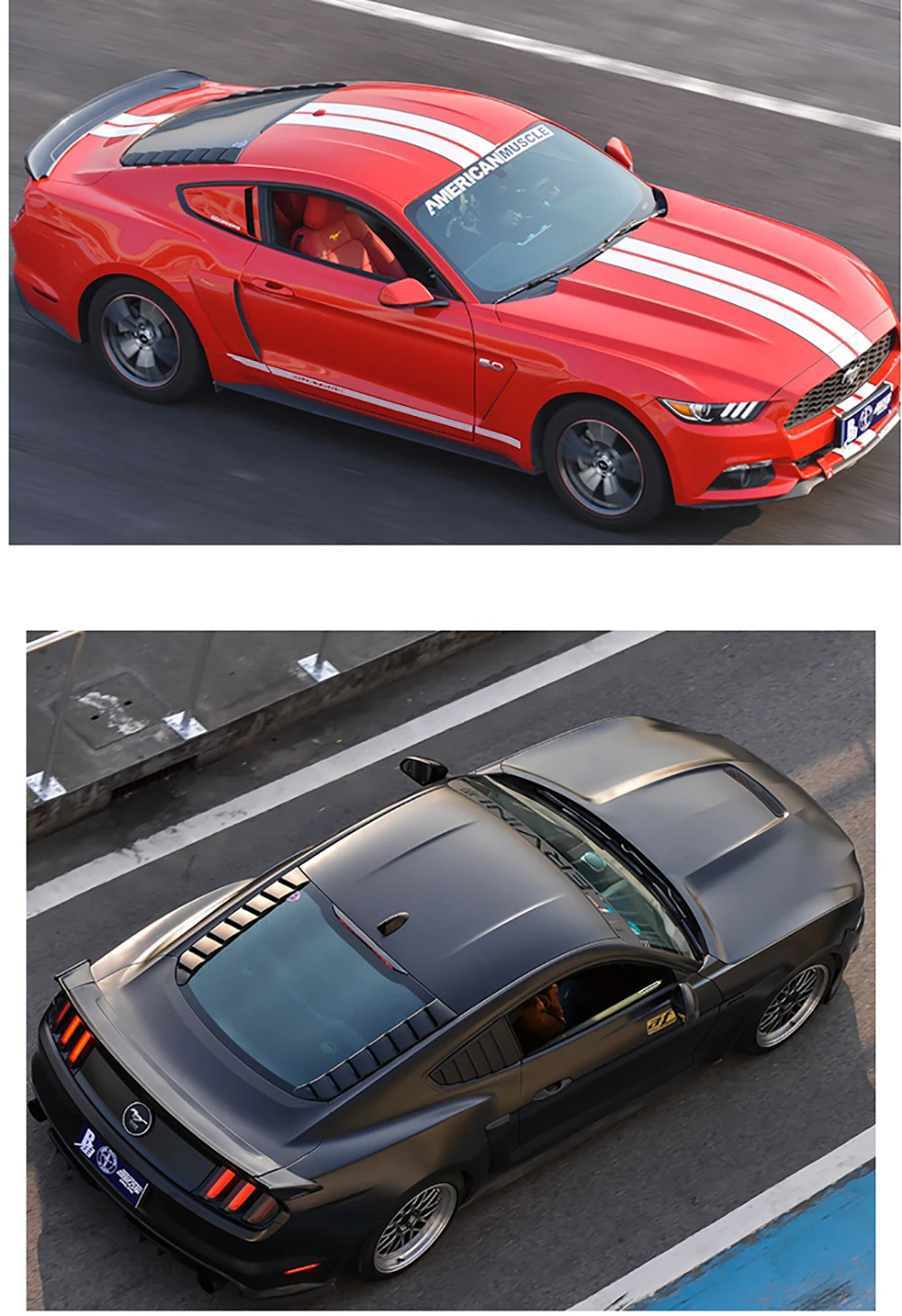 Автомобильный стильный высококачественный АБС-пластик для Ford Mustang, черный Задний спойлер,,,,, Автомобильный задний спойлер