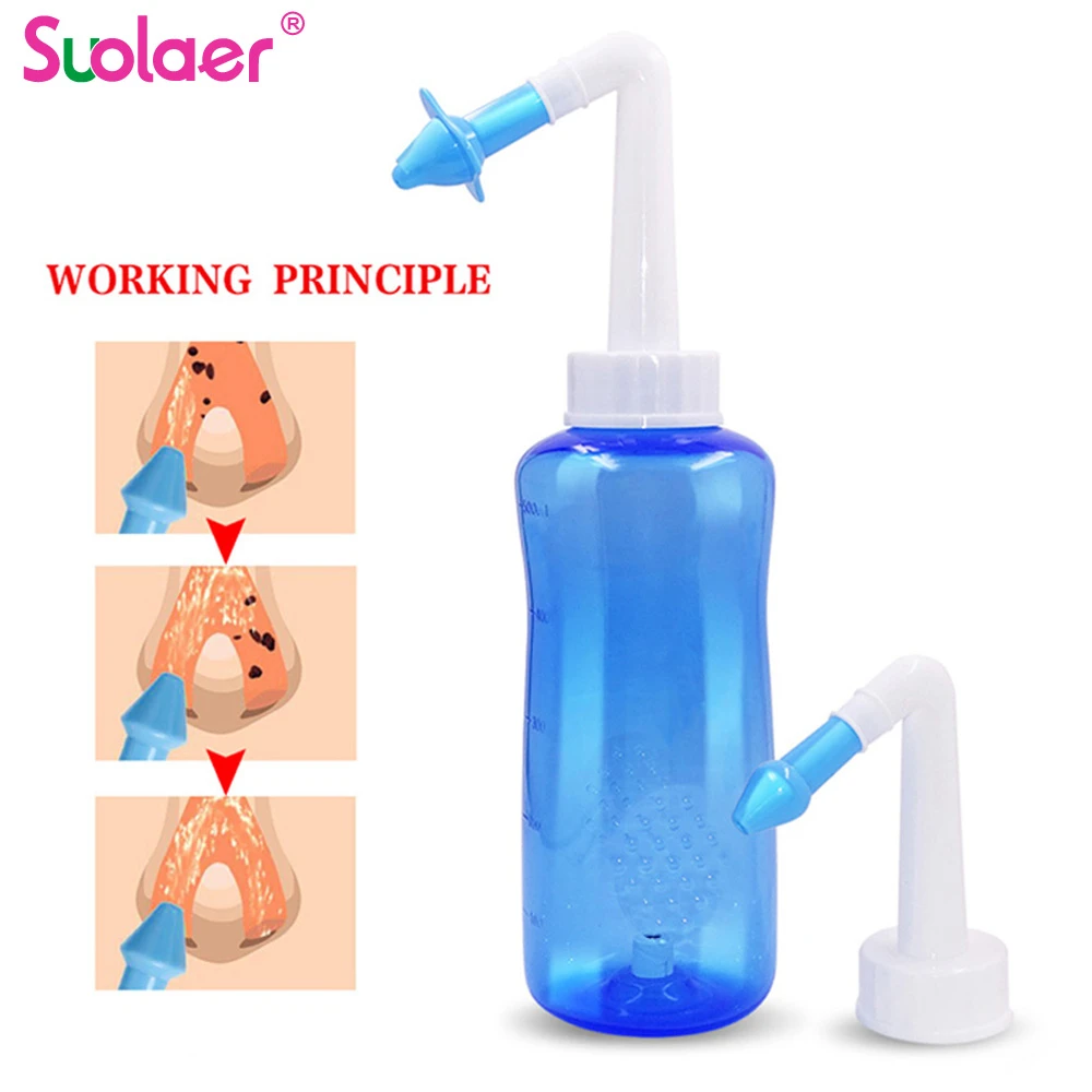 Nose Wash System Sinus & Allergies Relief Nasal Pressure Rinse Neti pot