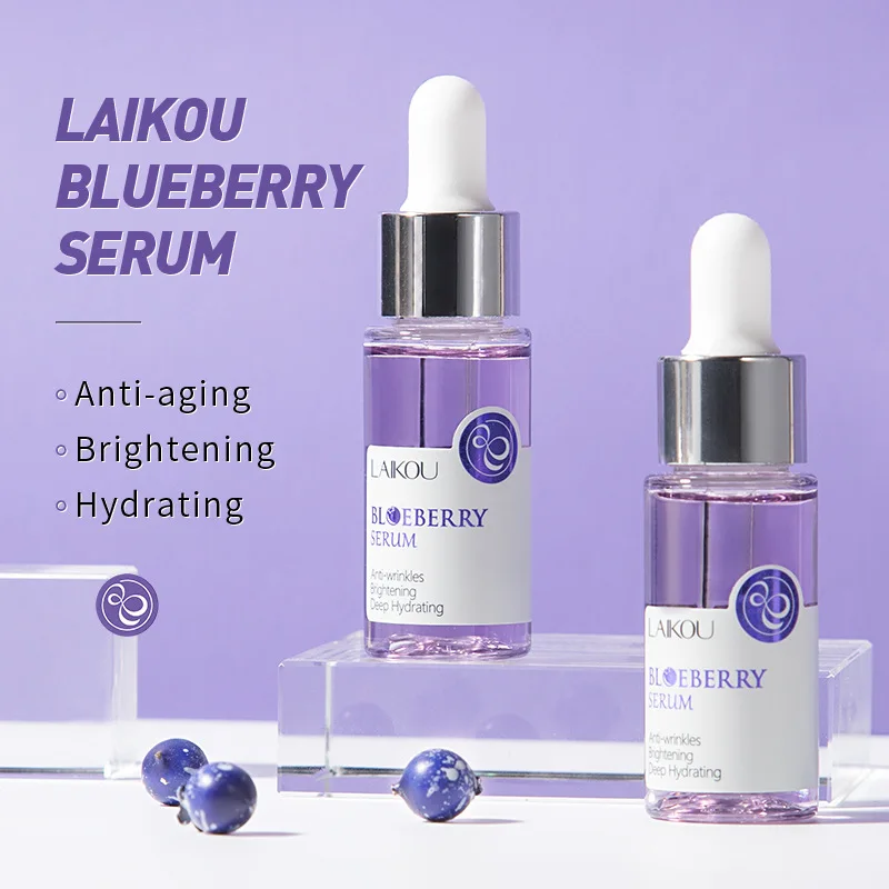 LAIKOU Blueberry Anti Wrinkles Facial Serum Brighten Skin Tone Hydrating Repair Damaged Skin Whitening Remove Spots Skin Care 5 LAIKOU Blueberry Anti Wrinkles Facial Serum Brighten Skin Tone Hydrating Repair Damaged Skin Whitening Remove Spots Skin Care - Image 5