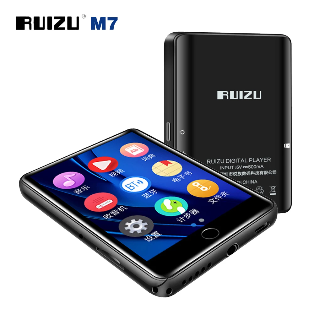 RUIZU M7 mp3 плеер 2 8 дюймовый полноэкранный Портативный Hi Fi музыкальный FM радио
