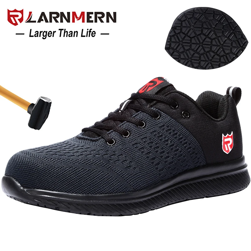 LARNMERN Mens Safety Shoes Steel Toe Work Shoes Comfortable Lightweight Anti-Smashing Anti-puncture Construction Sneaker LARNMERN Mens Safety Shoes Steel Toe Work Shoes Comfortable Lightweight Anti-Smashing Anti-puncture Construction Sneaker