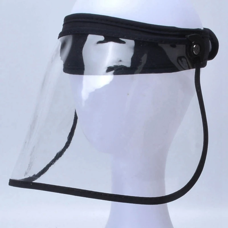 

Adult Removable Face Shield Cover Protective Hat Anti-Spitting Transparent Droplets Baseball Cap Empty Top Eye Protection Caps