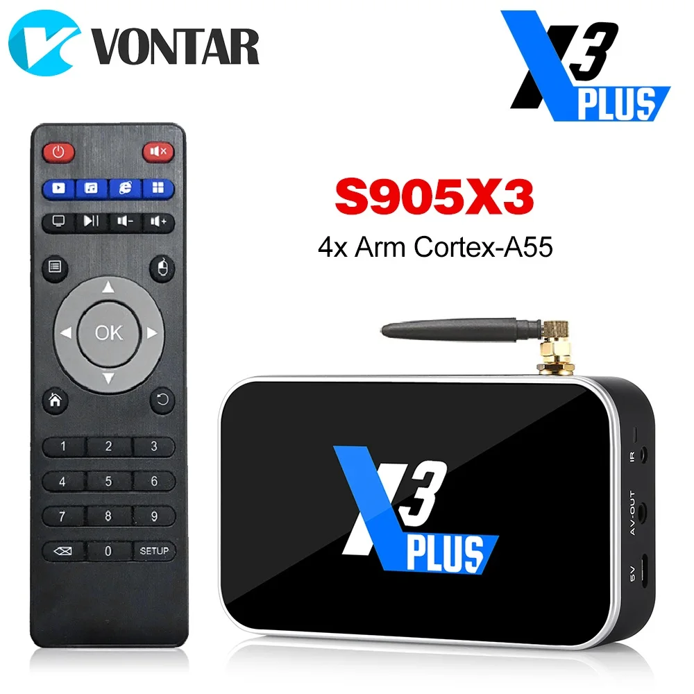 X3 Pro Android 9.0 TV Box Amlogic S905X3 X3 Plus DDR4 4GB 32GB 64GB 2.4G/5G WiFi 1000M BT 4.2 4K HD