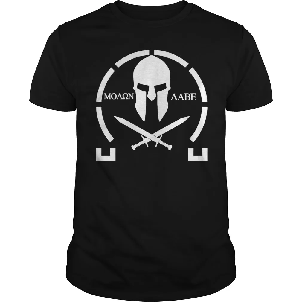 2019 забавная Мужская футболка с принтом женская футболка-Новинка Molon Labe классная |