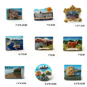

3D resin Fridge Magnet india golden sands frankfurt zakyntho navagio Souvenir Magnetic Sticker Home Decor collection gift