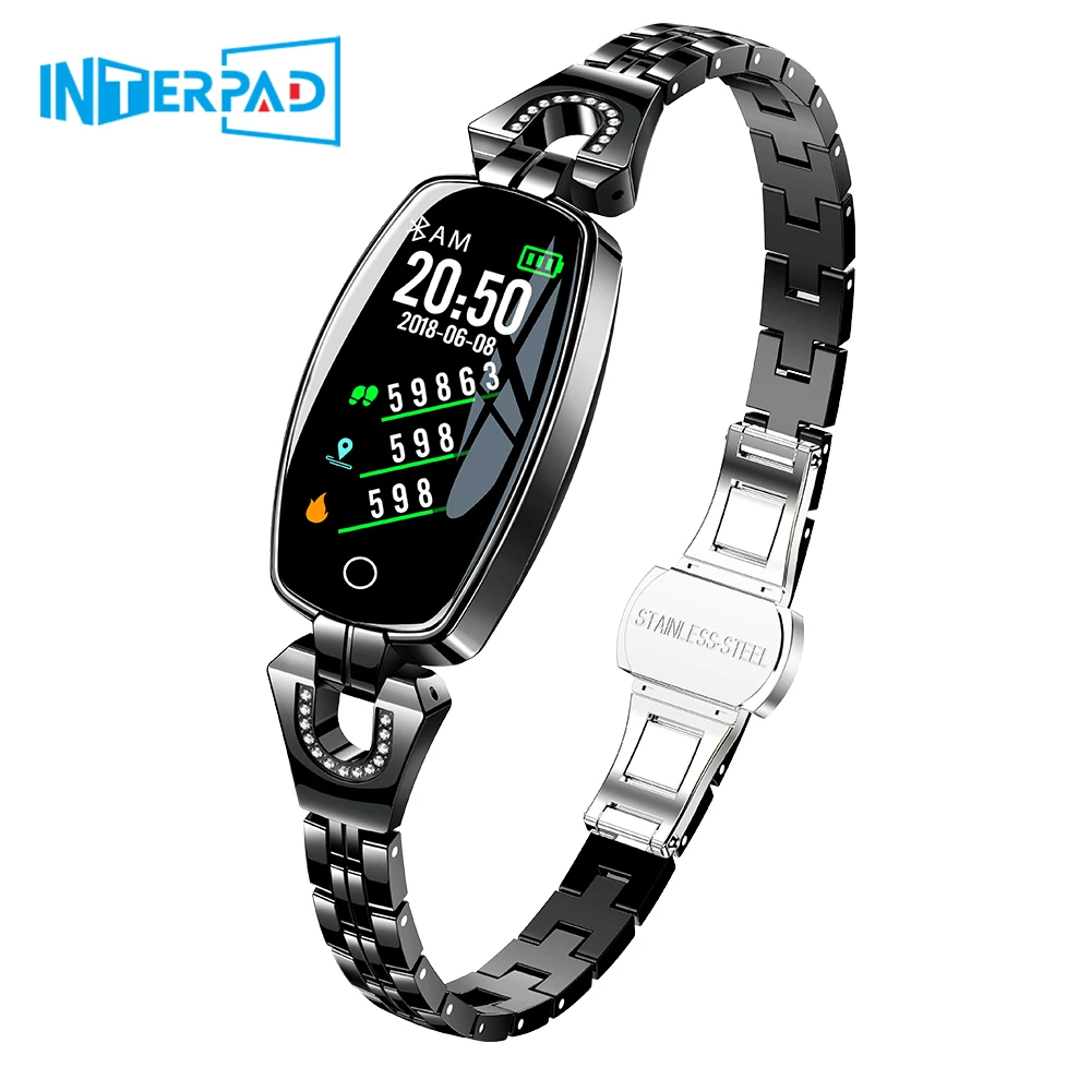 Interpad H8 Smart Braclet Women Message Reminder Alarm Clock Passometer Sleep Tracker Week Heart Rate Tracker For Android IOS